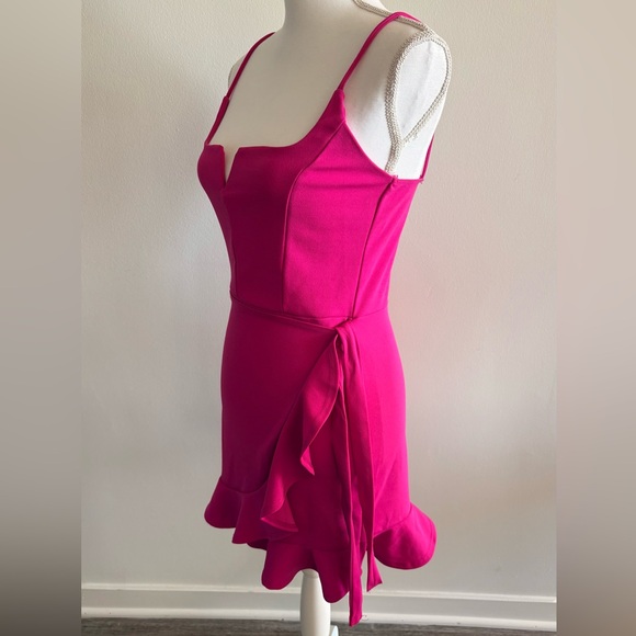Lulu's Fuchsia Ruffle Mini Dress - Picture 6 of 10